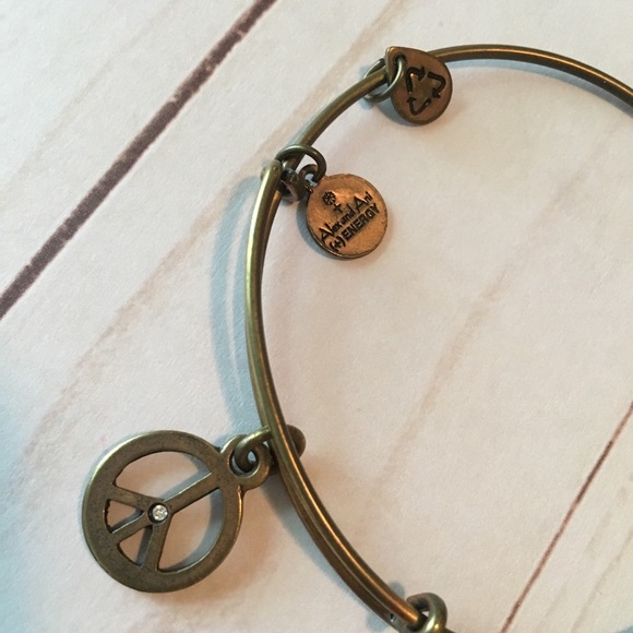 Alex and Ani Gold Peace Sign Bracelet - Picture 5 of 5